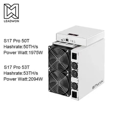 82dB Antminer S17 Pro50t 53T Tweedehands met Dubbele Cilinderventilator
