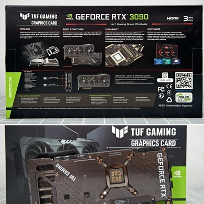 De zwarte Mijnbouw Rig Grafische kaart ASUS TUF GeForce RTX 3090 van 24GB ETH
