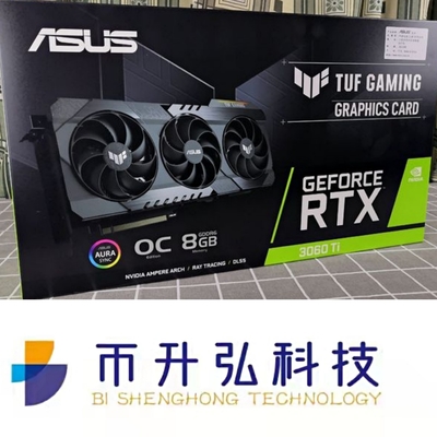 de Zwarte van 290W ASUS TUF GeForce RTX 3060TI OC 8GB 8pin 1665-1695MHz