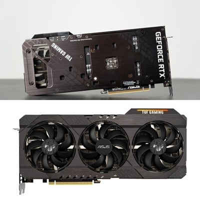 de Zwarte van 290W ASUS TUF GeForce RTX 3060TI OC 8GB 8pin 1665-1695MHz