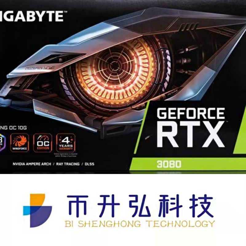 8704 CUDA-GIGABYTE GEFORCE RTX 3080 GOKKEN OC 10GB van Mijnbouwrig Grafische kaart 1800MHz